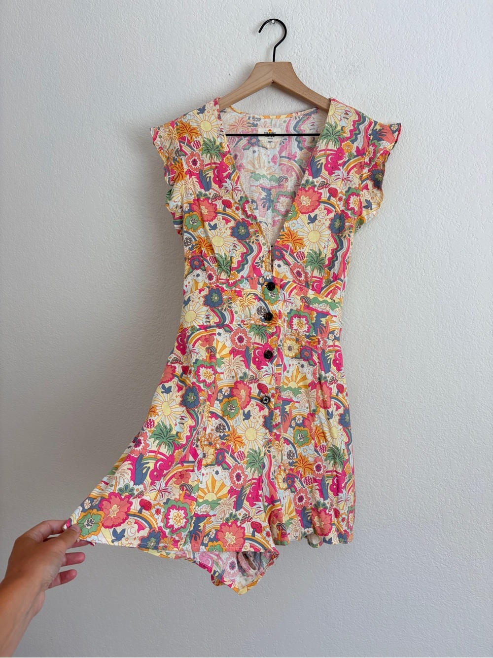 Marine Layer Groovy 70s Hemp Romper - Picture 8 of 8